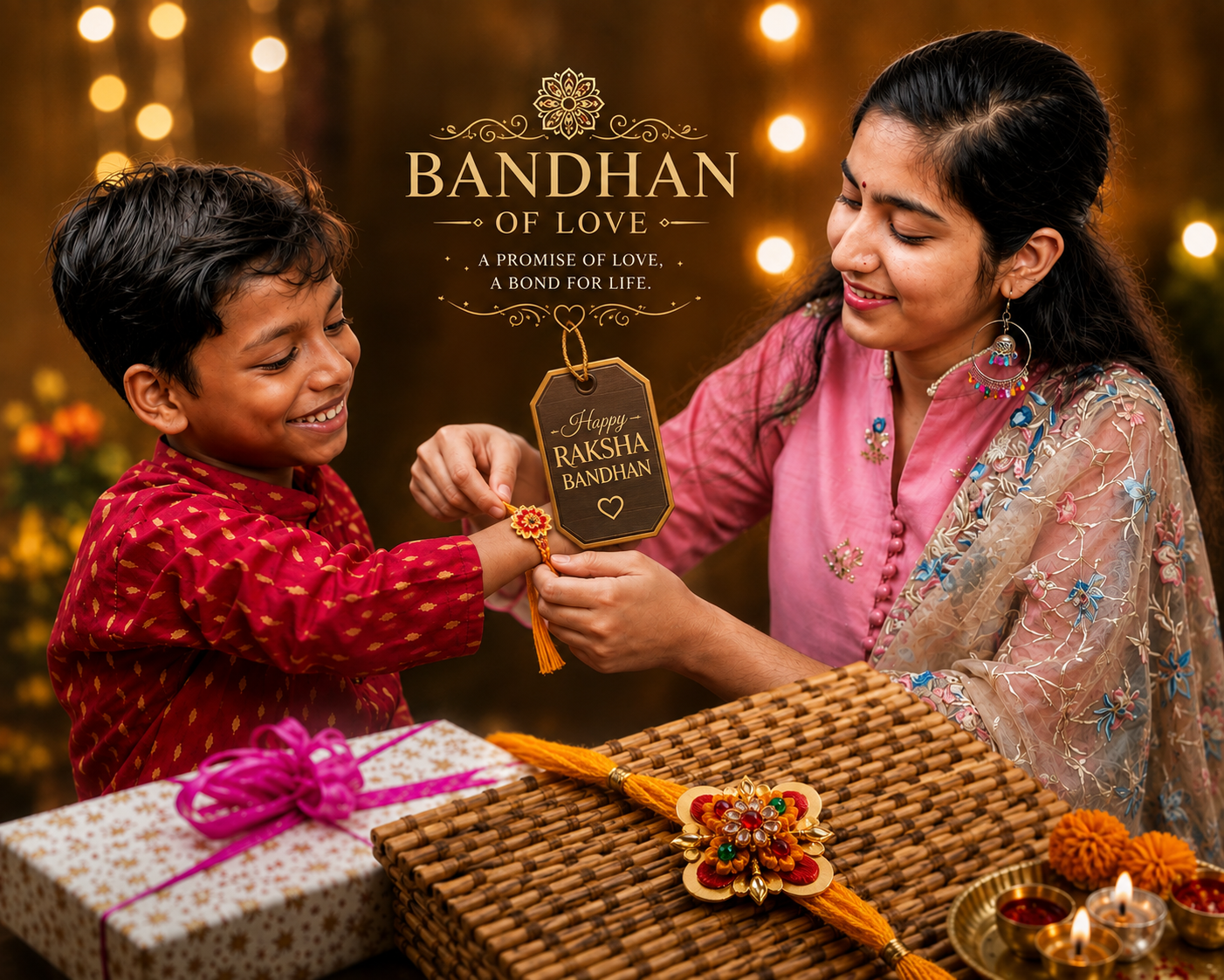 Premium Designer Rakhi for Brother | Royal Floral Rakhi | Special Raksha Bandhan Gift 🎁