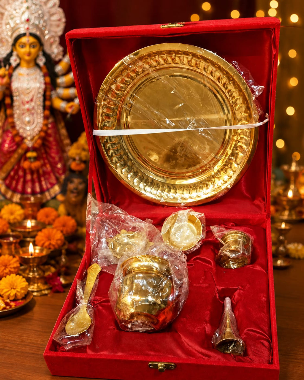 Luxury  Puja Thali Set